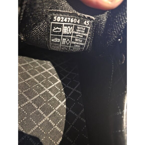 Mens 11 euro 45 Hugo Boss All Black Suede/extile Shoes Sneakers - Picture 9 of 9